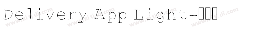 Delivery App Light字体转换